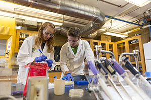 Dr. Morvillo working with one of her students.