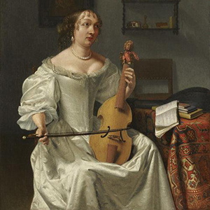 Works such as Joost Van Gee’s “Woman Playing a Viola” will be on display at the exhibit.